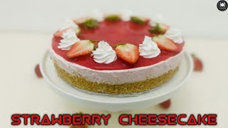 No Bake Strawberry Cheesecake Recipe  How To Make Strawberry Cheesecake At Home  Farahil’s Kitchen [upl. by Webber]