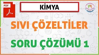 SIVI ÇÖZELTİLER SORU ÇÖZÜMÜ 1 ÇÖZÜCÜÇÖZÜNEN ETKİLEŞİMİ MOLARİTE [upl. by Kleeman]