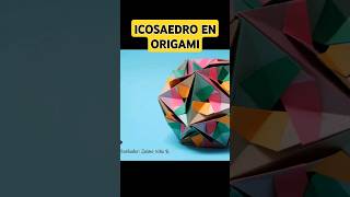 Como hacer un poliedro icosaedro de papel [upl. by Romilda]