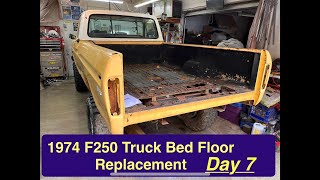 1974 F250 Truck Bed Floor Replacement Day 7 [upl. by Wadleigh]