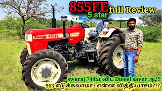 swaraj 855 4wd full review  855FE vs 744XT vs963  full Review [upl. by Aenitsirhc]