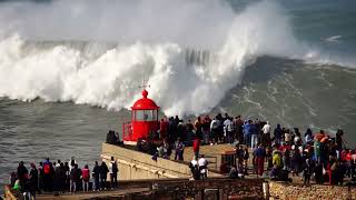 Nazare World’s Biggest Waves surfing waves [upl. by Sevy]