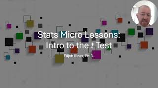 Stats Micro Lessons 28 Introduction to the t Test [upl. by Aires]