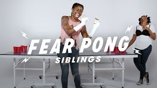 Siblings Play Fear Pong Vanessa vs Natalie  Fear Pong  Cut [upl. by Nuahsak478]