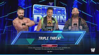 FULL MATCH 2K24 LA KNIGHT VS ANDRADE VS TOMMASO CIAMPA WWE SMACKDOWN LIVE 19 Sep 2024 [upl. by Ibrik]