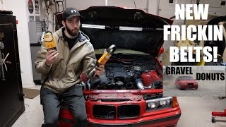 Ep6 E36 Budget Track Car Build How to Replace Belts BMW 325i [upl. by Cthrine]