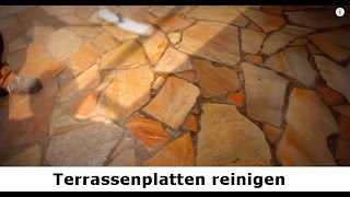 ✅✅ Terrassenplatten reinigen  Quarzit Naturstein Reinigung und Schutz  SteinDoktor [upl. by Tito]