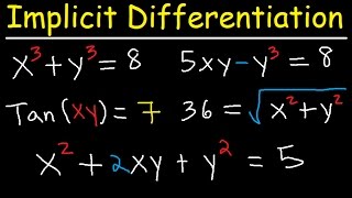 Implicit Differentiation Explained  Product Rule Quotient amp Chain Rule  Calculus [upl. by Llenil834]