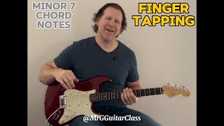 Finger Tapping On Guitar  Easy Minor 7 Chord Notes Pattern [upl. by Rodolph]