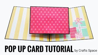 Pop Up Photo Card Tutorial  Elements for Scrapbook  how to make Scrapbook pages  By Crafts Space [upl. by Ssidnak]