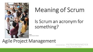 Is Scrum an Acronym Agile Project Management [upl. by Raquela]