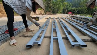 The most economical way to weld the pig barn roof frame [upl. by Yvette]