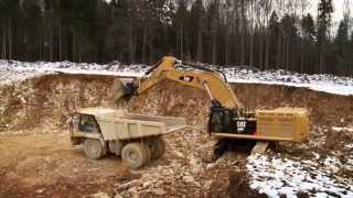 Cat® 390F Excavator at Work Digging and Loading [upl. by Dickerson]