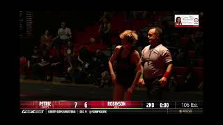 Carter Petrie vs Jonathan Robinson  106lbs 2024 Liberty Classic Finals Match [upl. by Yvon]