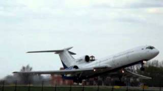 Ту154 М RA85849 Krasnodar Pashkovsky Airport URKK [upl. by Janka208]