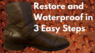 Leather Motorcycle Boots How to Clean Protect amp Waterproof [upl. by Noislla923]