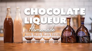 Homemade Chocolate Liqueur  FAST EASY RECIPE [upl. by Brooking]