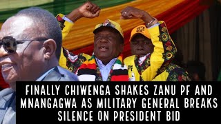 Finally Chiwenga shakes Zanu PF and Mnangagwa as Military General breaks silence on president bid 🇿🇼 [upl. by Kowtko894]