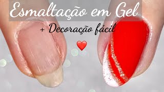 ESMALTAÇÃO EM GEL que dura até 30 dias  decoração  Passo a passo [upl. by Aneger]