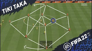 FIFA 22 TIKI TAKA CUSTOM TACTICS [upl. by Packston693]