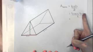 Mesure  Périmètre aire et volume  Vidéo 7  Le volume des prismes à base triangulaire [upl. by Anazus]