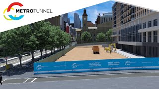 Metro Tunnel  CBD South Station construction [upl. by Maiah]