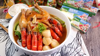 The Easiest CNY Dish Braised Herbal Chicken w Seafood 海鲜药材鸡 Knorr Chinese Reunion Dinner Recipe [upl. by Erida]