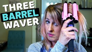 Three Barrel Waver Tutorial  How to Use a Three Barrel Curling Iron  Easy Hair Style [upl. by Weinstein353]