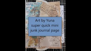 Mixed media mini junk journal page [upl. by Llevart]