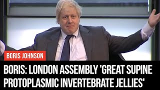 Boris Johnson Calls London Assembly Great Supine Protoplasmic Invertebrate Jellies  LBC [upl. by Amice]