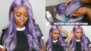 How To WATERCOLOR HAIR in 2 Minutes  613 Blonde to Lavender  AfsisterWig [upl. by Novyad]