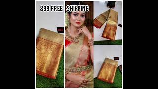 Banarasi saree just 899 free shipping dont miss it for order 63790 57816 plainsaree kotasarees [upl. by Anauqaj]