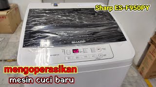 cara mengoperasikan mesin cuci sharp esf950pgy [upl. by Ahsilef997]