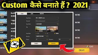 custom kaise banate hain  Custom kaise banaen  free fire custom 2021 [upl. by Eiznik690]