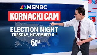 WATCH LIVE Kornacki Cam on Election Night 2024 I MSNBC [upl. by Yelmene]