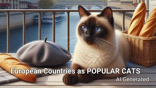 AI Draws Europe Countries as Beautiful Cats [upl. by Sioled]