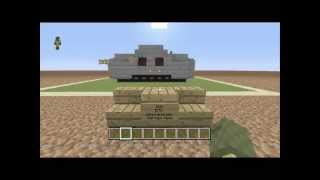 Minecraft Tutorial WW1 German A7V Sturmpanzerwagen Tank [upl. by Cairns]