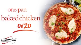 Slimming World onepan baked chicken orzo recipe  FREE [upl. by Shantee680]