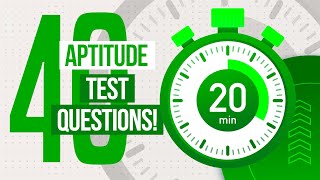 40 APTITUDE TEST QUESTIONS Includes Practice Questions amp Explanations PASS YOUR TEST WITH 100 [upl. by Inava]