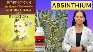 ABSINTHIUM homeopathic mother tincture in Hindi boerickes materia medica [upl. by Ecinuahs322]