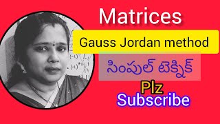 maths1a matrices  Gauss Jordan method  video 4 [upl. by Okajima]