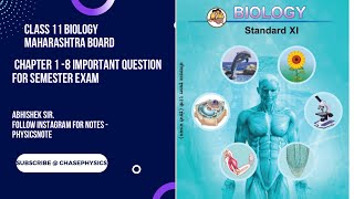 Class 11 Biology Important Questions  Chapter 1 to 8 Maharashtra board biology [upl. by Ondrej]