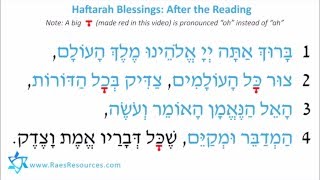 Haftarah Blessings After the Reading Reform  Read  Prayer Karaoke [upl. by Adiol]