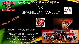 Brookings Bobcats Boys Varsity Basketball vs Brandon Valley Lynx BBB 1524 [upl. by Odarbil]