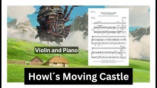 Howl´s Moving Castle  Shortened Version for Violin and Piano  Advanced [upl. by Ailehs]