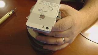 Hand Engraving the Iphone with a Homade DIY Air engraver Tool or pneumatic graver [upl. by Bowles]