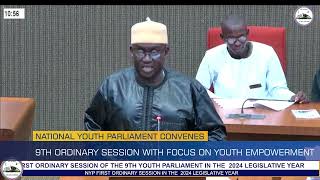 National Youth Parliament Convenes 9th Ordinary Session with Focus on Youth Empowerment [upl. by Sasnak]