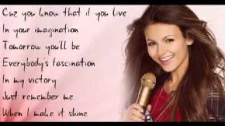 Victoria Justice  Make it Shine Karaoke  On Screen Lyrics [upl. by Ahsitneuq]