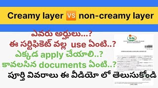 creamy layer and non creamy layer  cremylayer noncremylayerobccertificate [upl. by Giacamo]