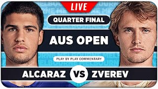 ALCARAZ vs ZVEREV • Australian Open 2024 QF • LIVE Tennis PlaybyPlay Stream [upl. by Skutchan]